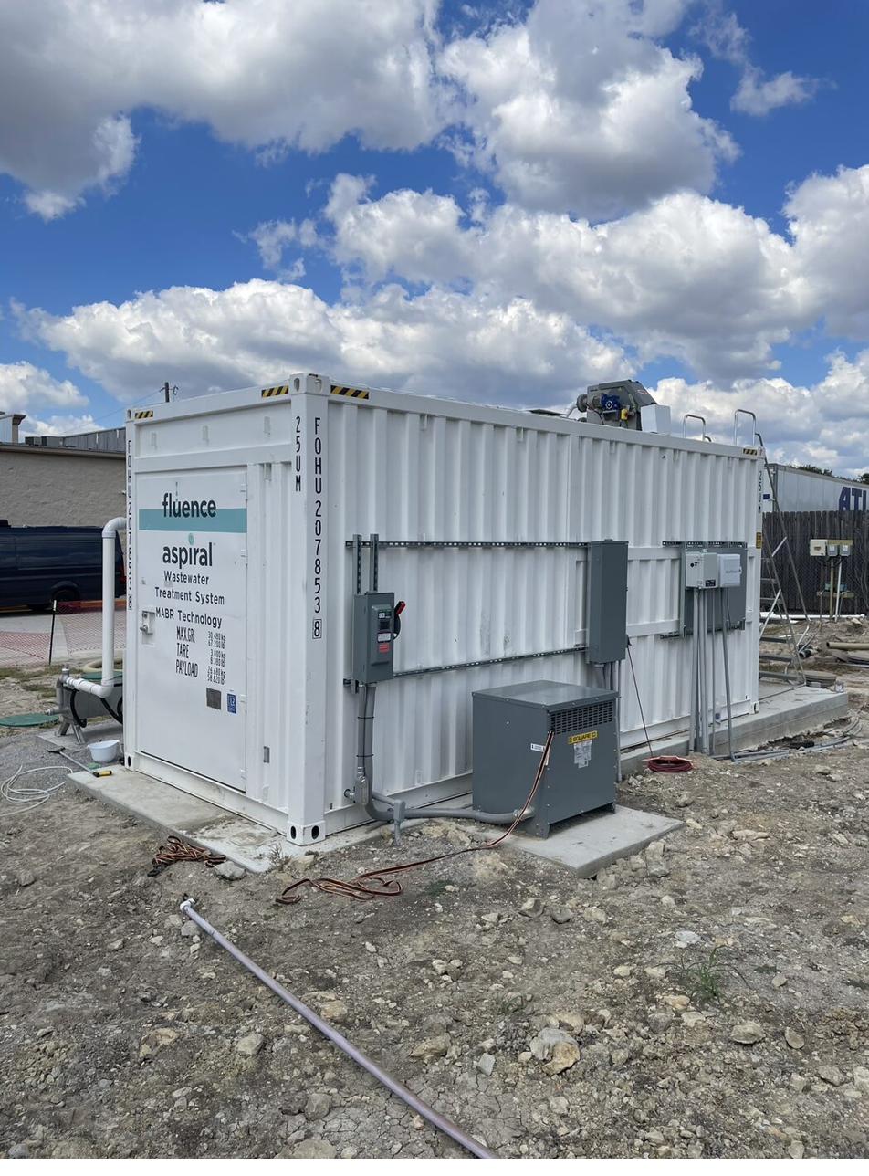 Pilot Truck Stop Aspiral wastewater treatment unit, rooftop equipment, Texas